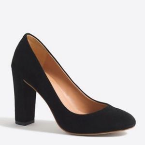 Black Suede J. Crew Factory Heels